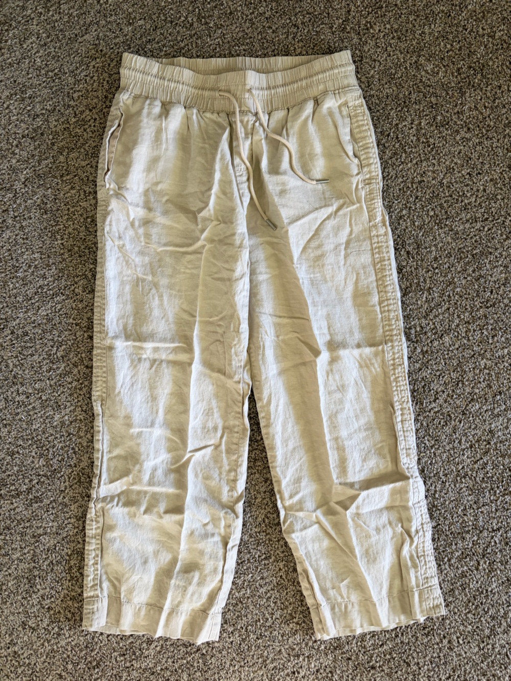 Quince Wide-Leg 100% European Linen Pants in Flax - Picture 6 of 10
